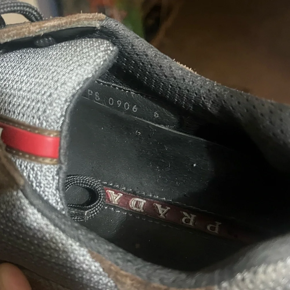 VTG 00s / Y2K Prada Americas Cup Brown Suede Leather Sneakers - Picture 7 of 7